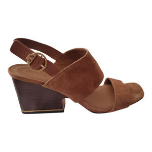 Tory Burch Women's Selby Block Heel Suede Sandals Size 9M
